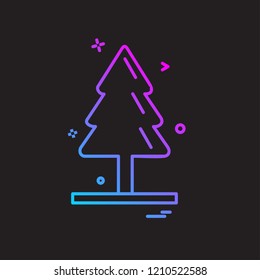 Christmas tree icon design vector