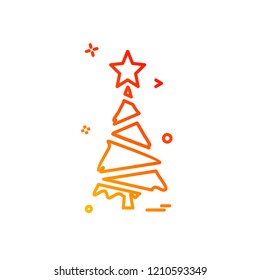 Christmas tree icon design vector