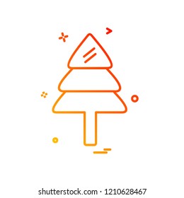 Christmas tree icon design vector