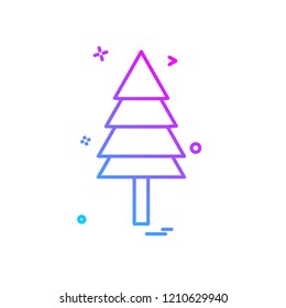 Christmas tree icon design vector