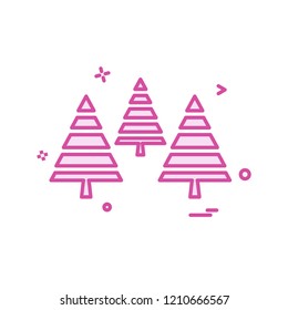 Christmas tree icon design vector