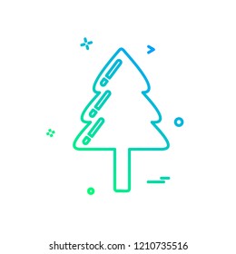 Christmas tree icon design vector