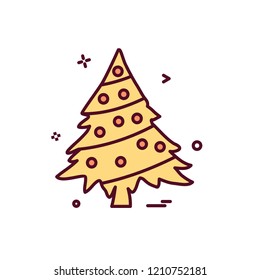 Christmas tree icon design vector