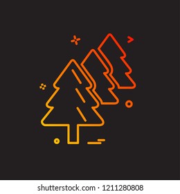 Christmas tree icon design vector