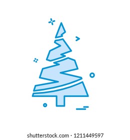 Christmas tree icon design vector