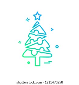 Christmas tree icon design vector