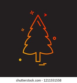 Christmas tree icon design vector