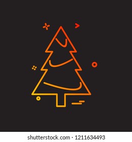 Christmas tree icon design vector