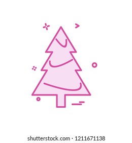 Christmas tree icon design vector
