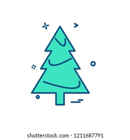 Christmas tree icon design vector