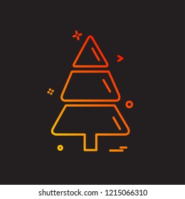 Christmas tree icon design vector