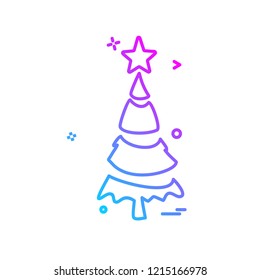 Christmas tree icon design vector