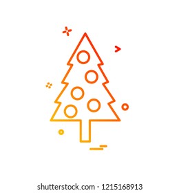 Christmas tree icon design vector