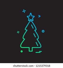 Christmas tree icon design vector