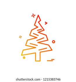 Christmas tree icon design vector