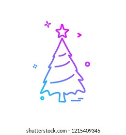 Christmas tree icon design vector