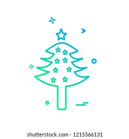 Christmas tree icon design vector