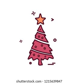Christmas tree icon design vector