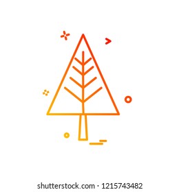 Christmas tree icon design vector