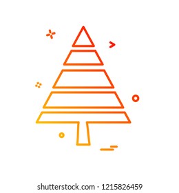 Christmas tree icon design vector