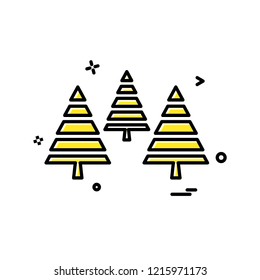 Christmas tree icon design vector