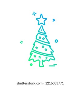 Christmas tree icon design vector