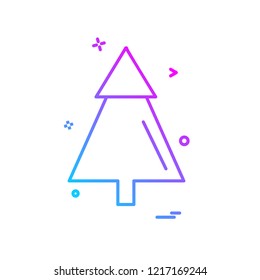 Christmas tree icon design vector