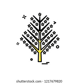 Christmas tree icon design vector