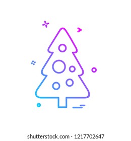 Christmas tree icon design vector