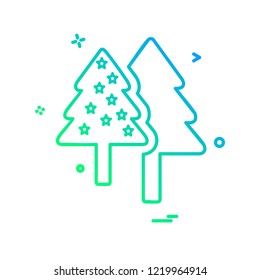 Christmas tree icon design vector