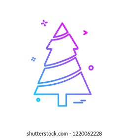 Christmas tree icon design vector