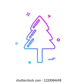 Christmas tree icon design vector