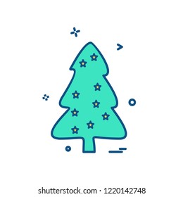 Christmas tree icon design vector