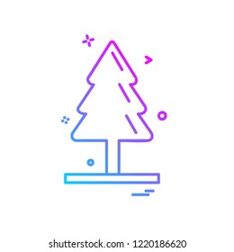 Christmas tree icon design vector