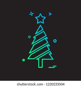 Christmas tree icon design vector