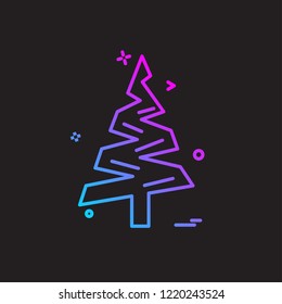 Christmas tree icon design vector