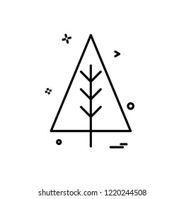 Christmas tree icon design vector