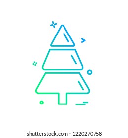Christmas tree icon design vector