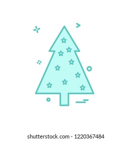 Christmas tree icon design vector