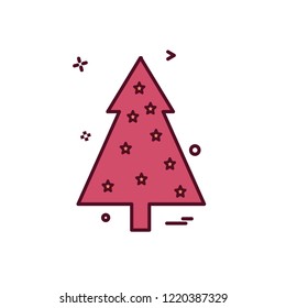 Christmas tree icon design vector