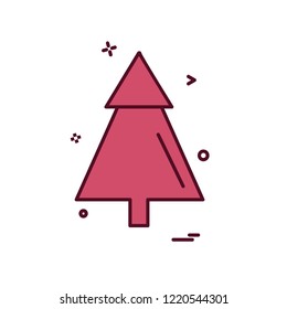 Christmas tree icon design vector