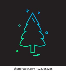Christmas tree icon design vector