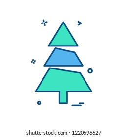 Christmas tree icon design vector