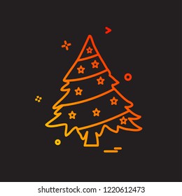 Christmas tree icon design vector