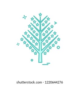 Christmas tree icon design vector