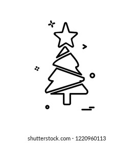 Christmas tree icon design vector