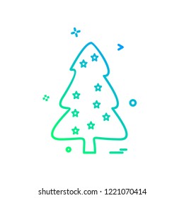 Christmas tree icon design vector