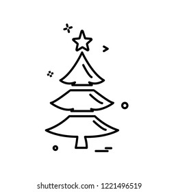 Christmas tree icon design vector