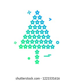 Christmas tree icon design vector