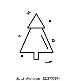 Christmas tree icon design vector